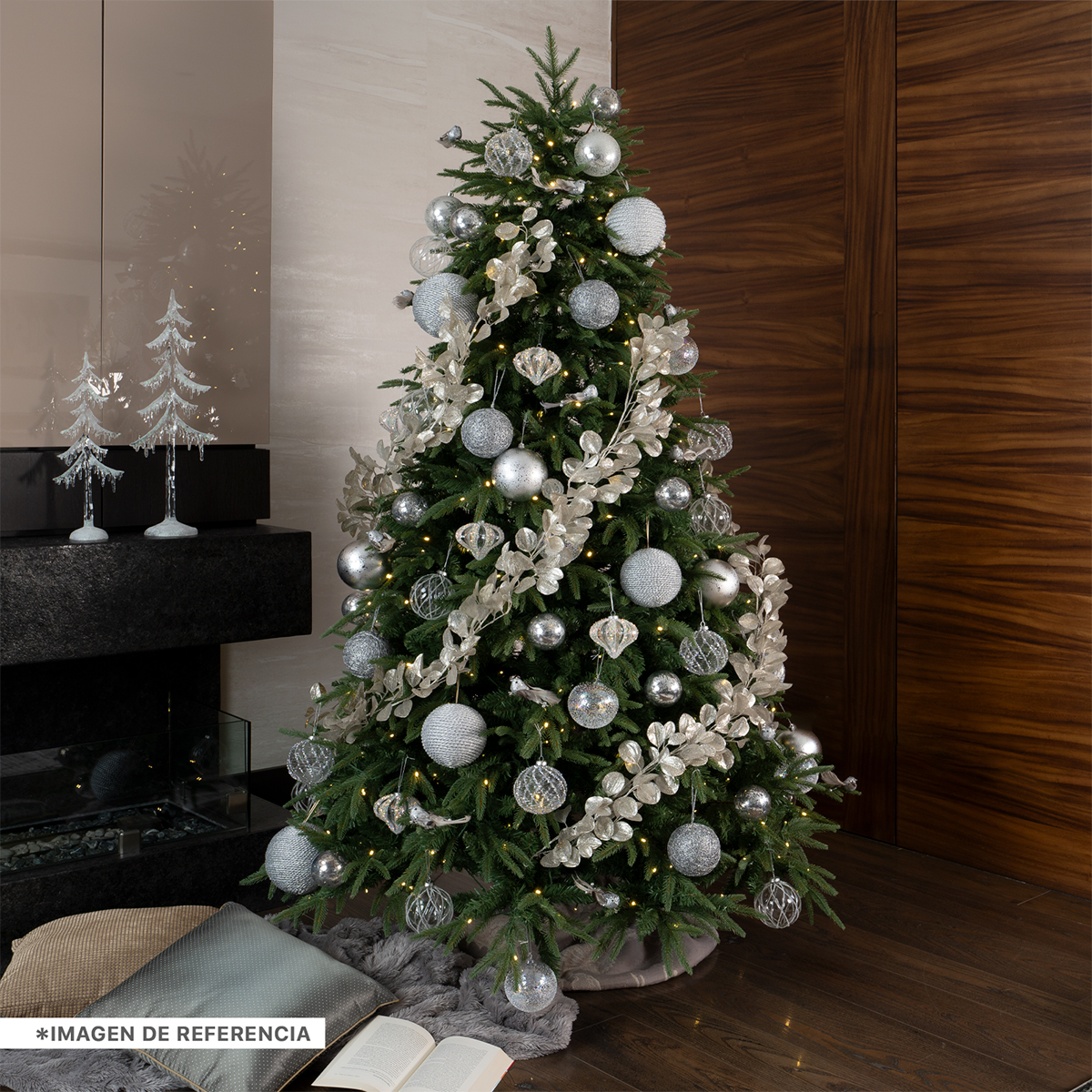 Árbol de Navidad Luces Led Pino 2.2m 1350 Ramas - Verde para ESQUIMAL