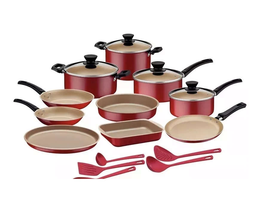 Batería De Cocina Tramontina Coimbra En Aluminio 15 Piezas