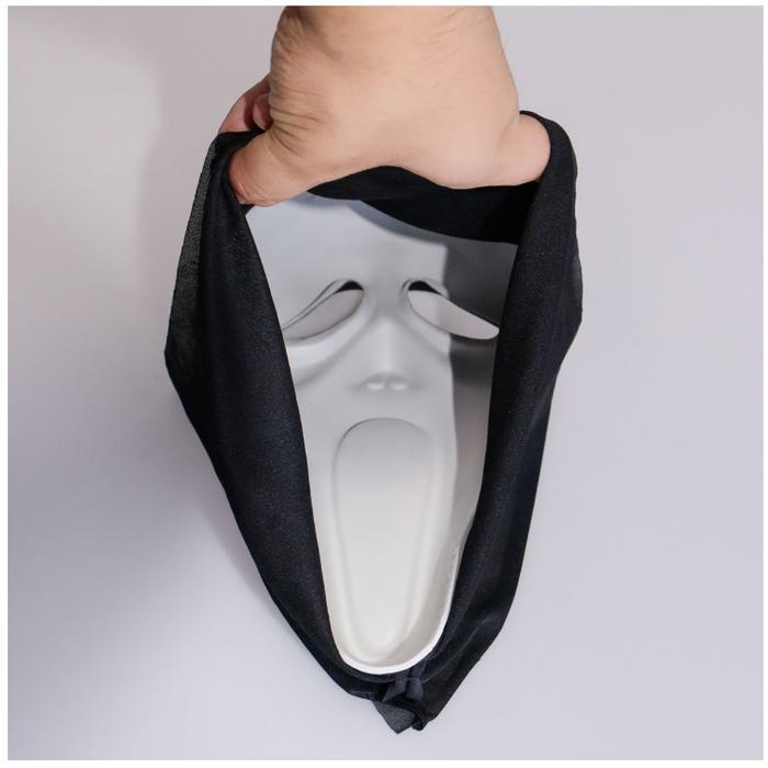 Costum Scream MXREA-003-6 3 pzas, 30x17x6cm Plástico PVC BlancoNegro Máscara Scream, ScreamMask