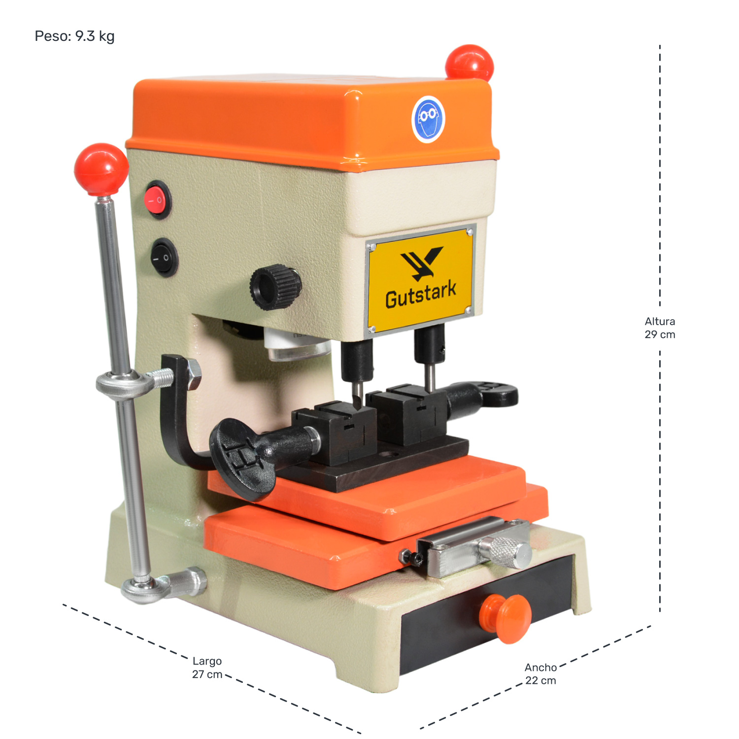 Maquina Duplicadora Llaves Tipo Taladro Punto 8 Tipos