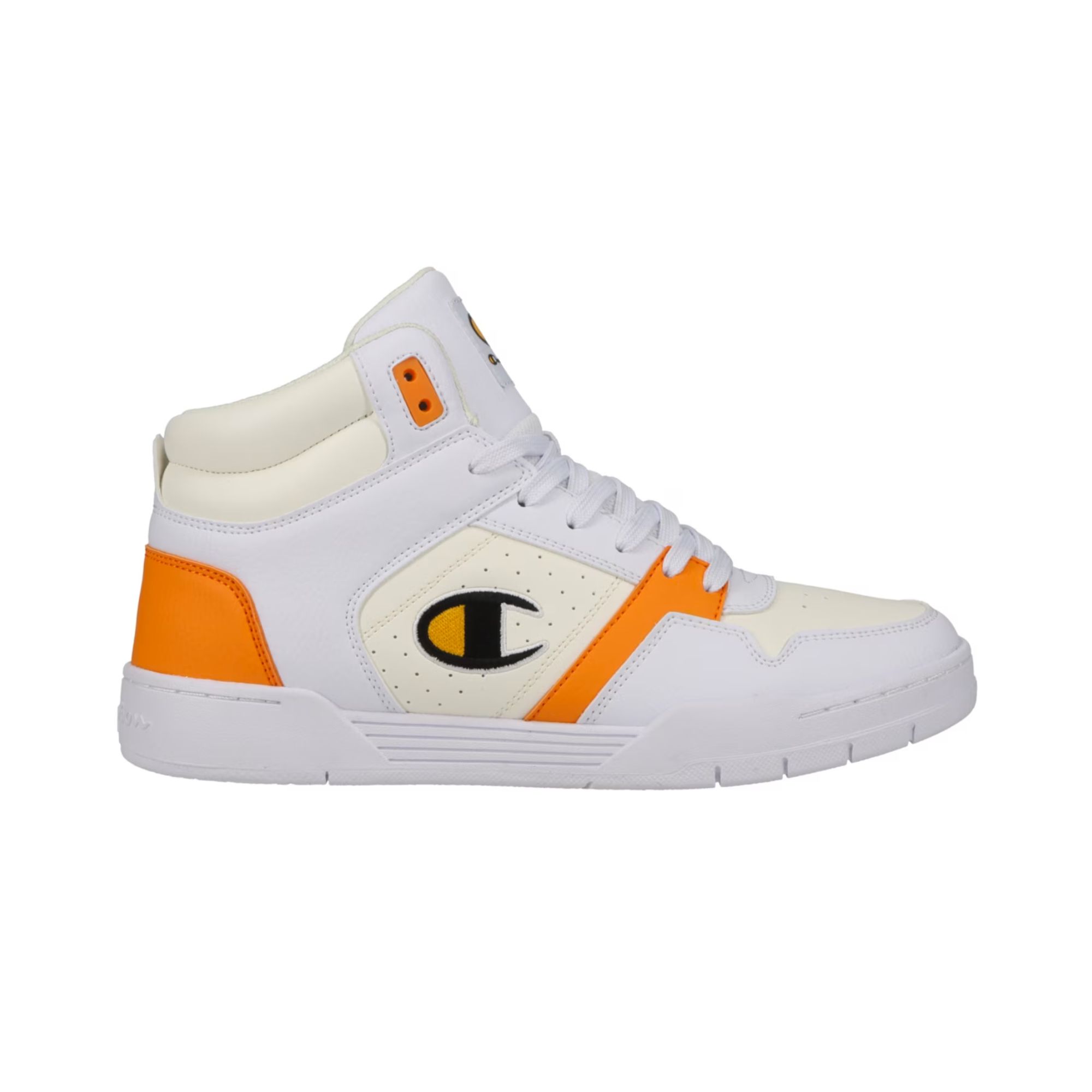 Tenis Champion Court Hi Blanco con Naranja Hombre Originales CAS10286M