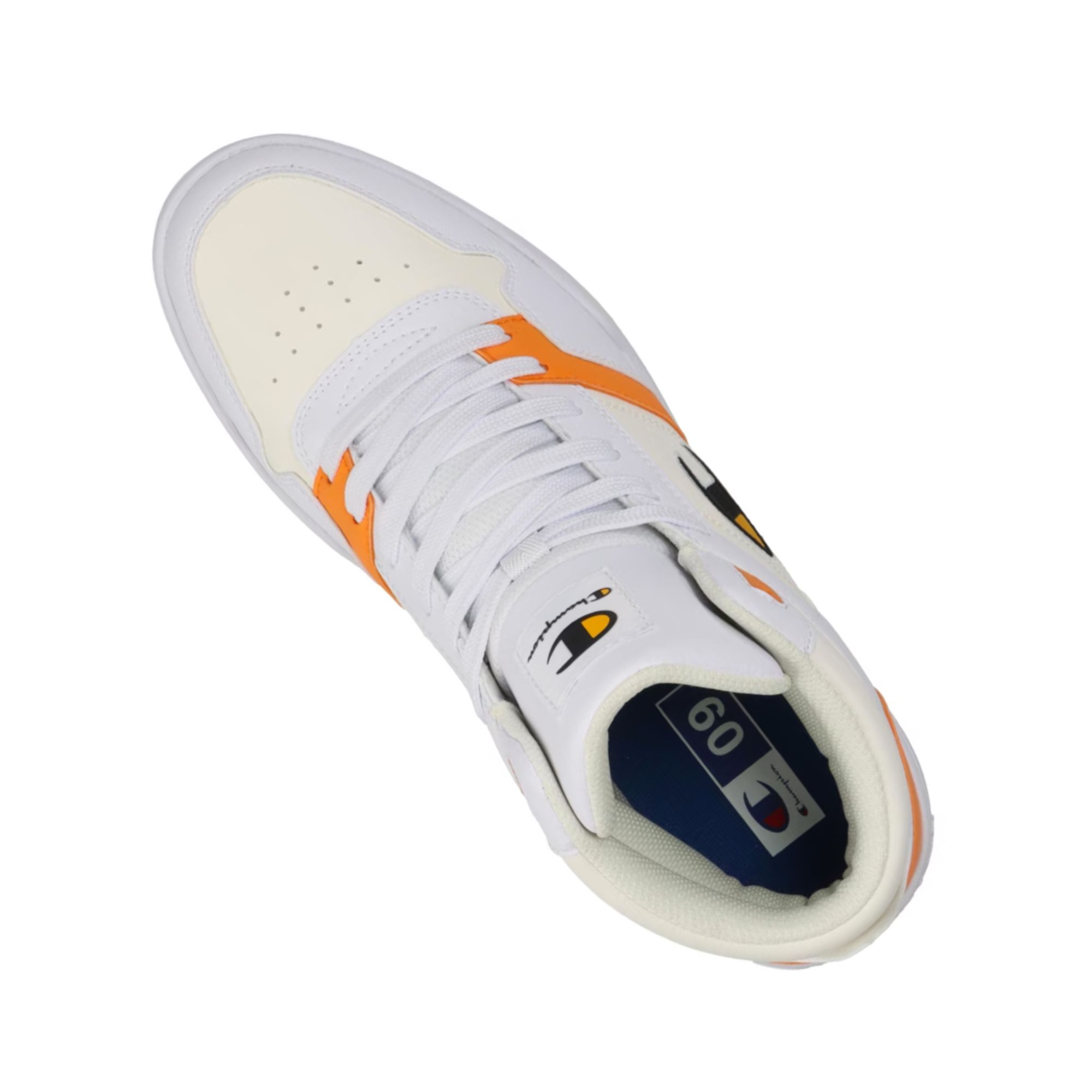 Tenis Champion Court Hi Blanco con Naranja Hombre Originales CAS10286M
