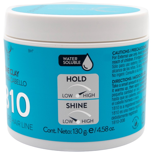 1810 STONE CLAY POMADE. CERA PARA CABELLO FIJACIÓN MUY ALTA BRILLO NATURAL. BASE AGUA.