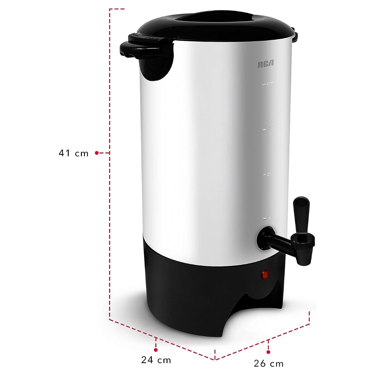 Cafetera Percoladora RCA Acero Inoxidable 6L 40 Tazas RC-6L