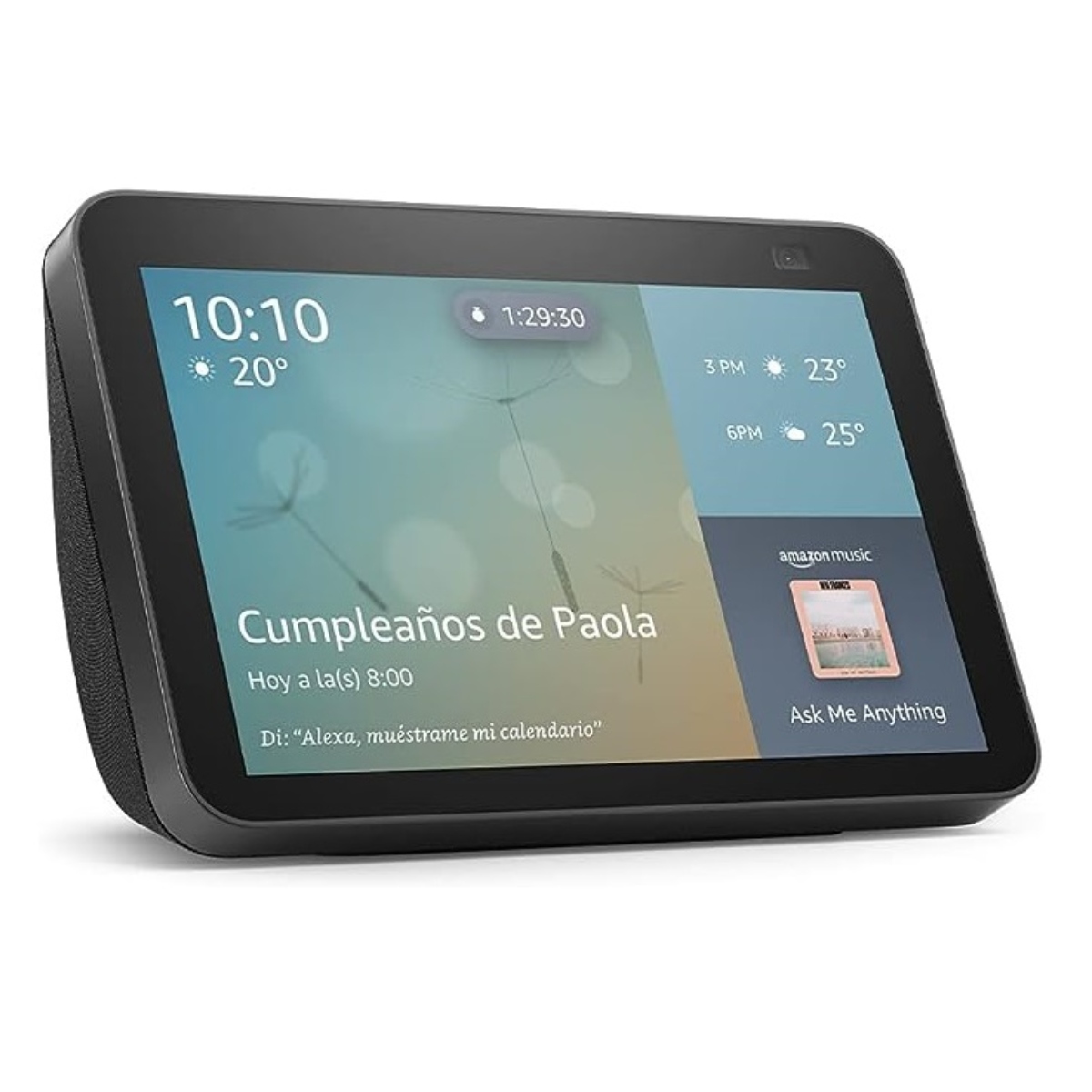 PANTALLA INTELIGENTE ECHO SHOW 8 2ND GEN HD ALEXA Y CÁMARA 13MP NEGRO ALBY2