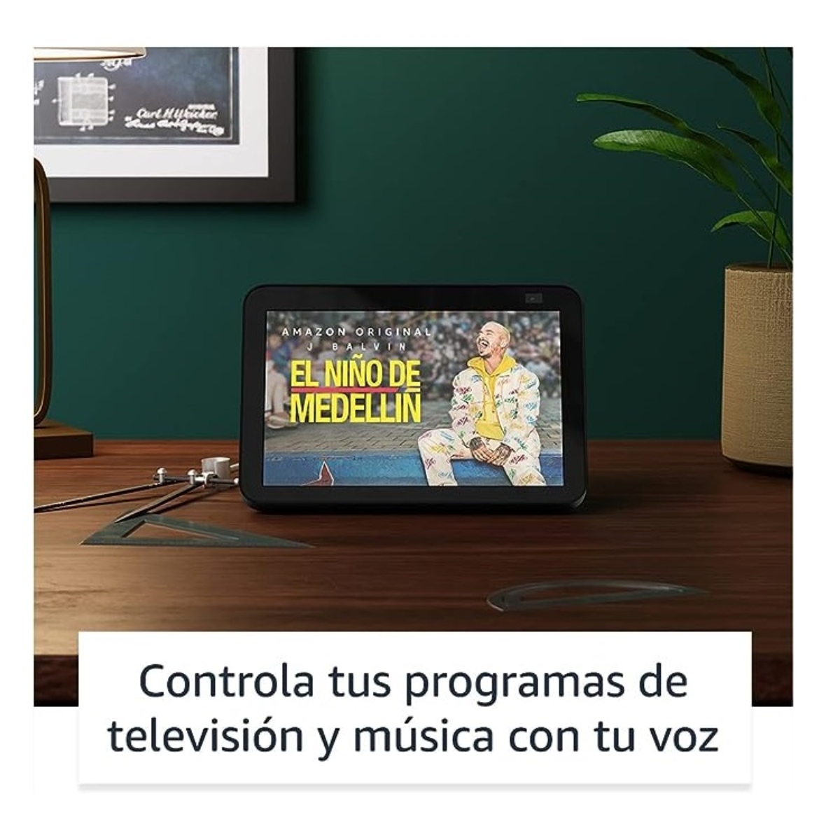 PANTALLA INTELIGENTE ECHO SHOW 8 2ND GEN HD ALEXA Y CÁMARA 13MP NEGRO ALBY2