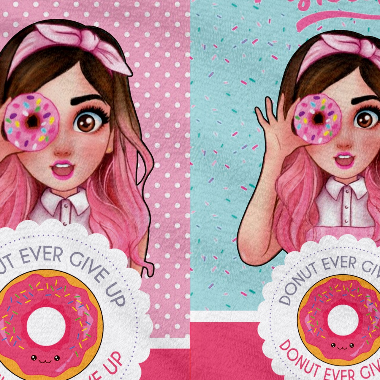 Set 2 Toallas De Baño Diseño Mis Pastelitos Microfibra Absorbente Estampado Infantil