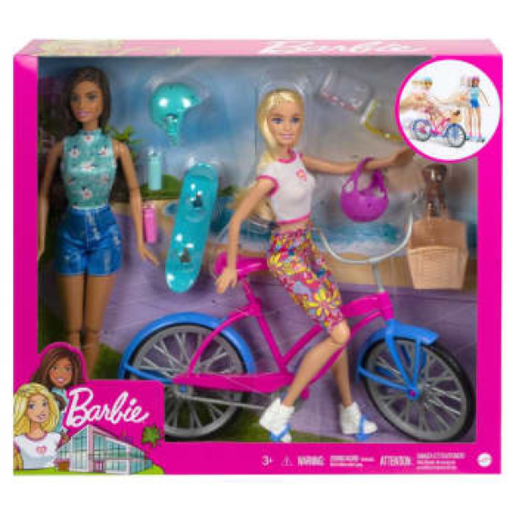 Set de Juego Día de Paseo en Bicicleta Con accesorios Barbie SMS-ROSA