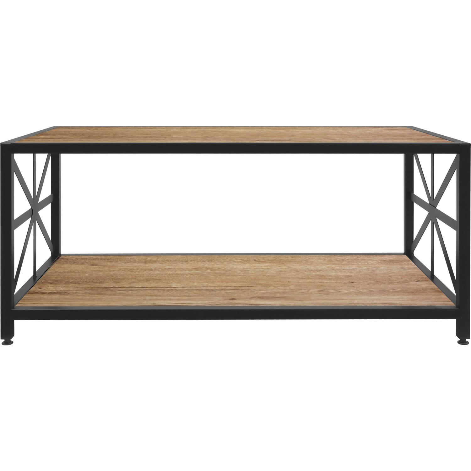Mesa Centro Minimalista Moderna 2 Niveles 107cm Cuadrada