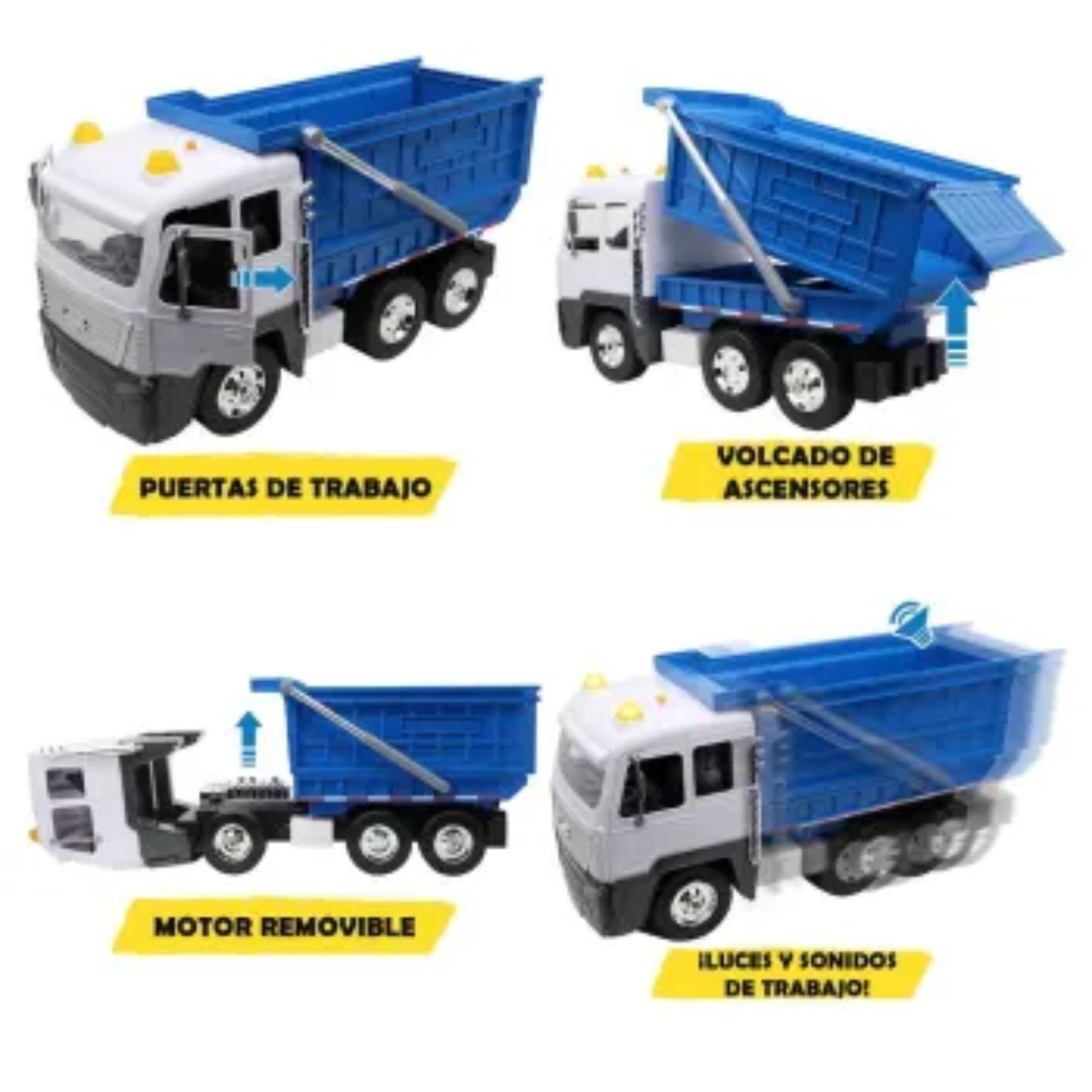 Camión de Basura Con Luces y Sonido Members Mark Gigante SMS - AZUL
