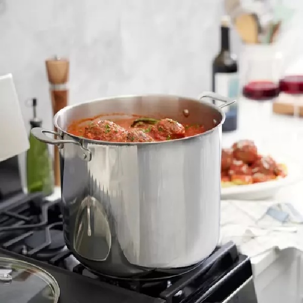 Olla T-fal H8666484 Acero Inoxidable Con Tapa 15 Litros