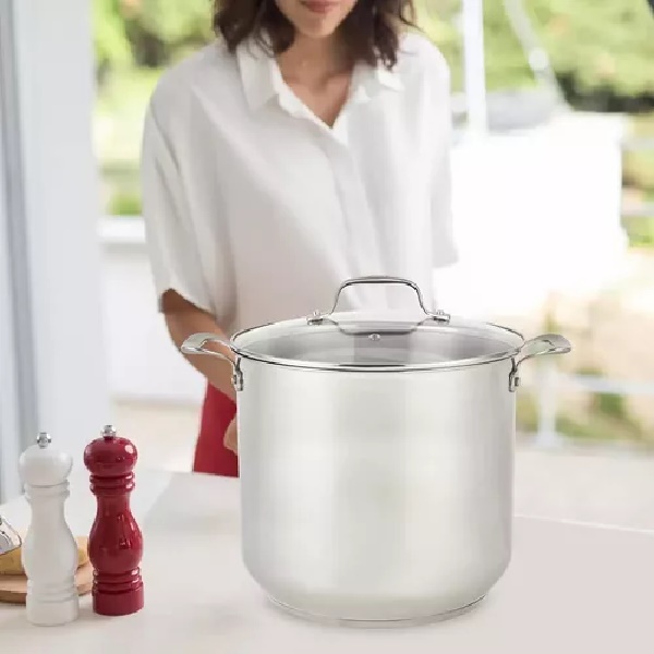 Olla T-fal H8666484 Acero Inoxidable Con Tapa 15 Litros