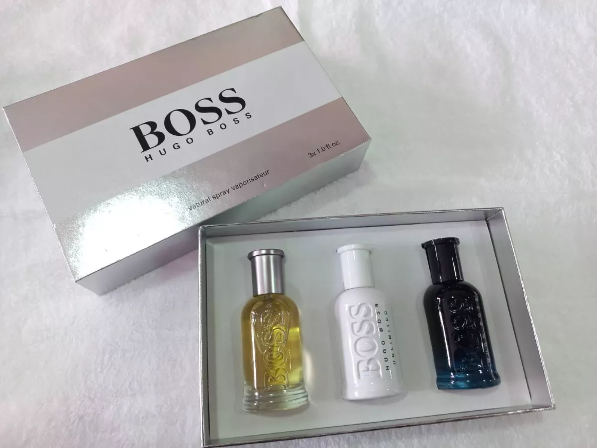 Kit Perfume Boss Hugo Boss 3x30 Ml Bottled Night Unlimited