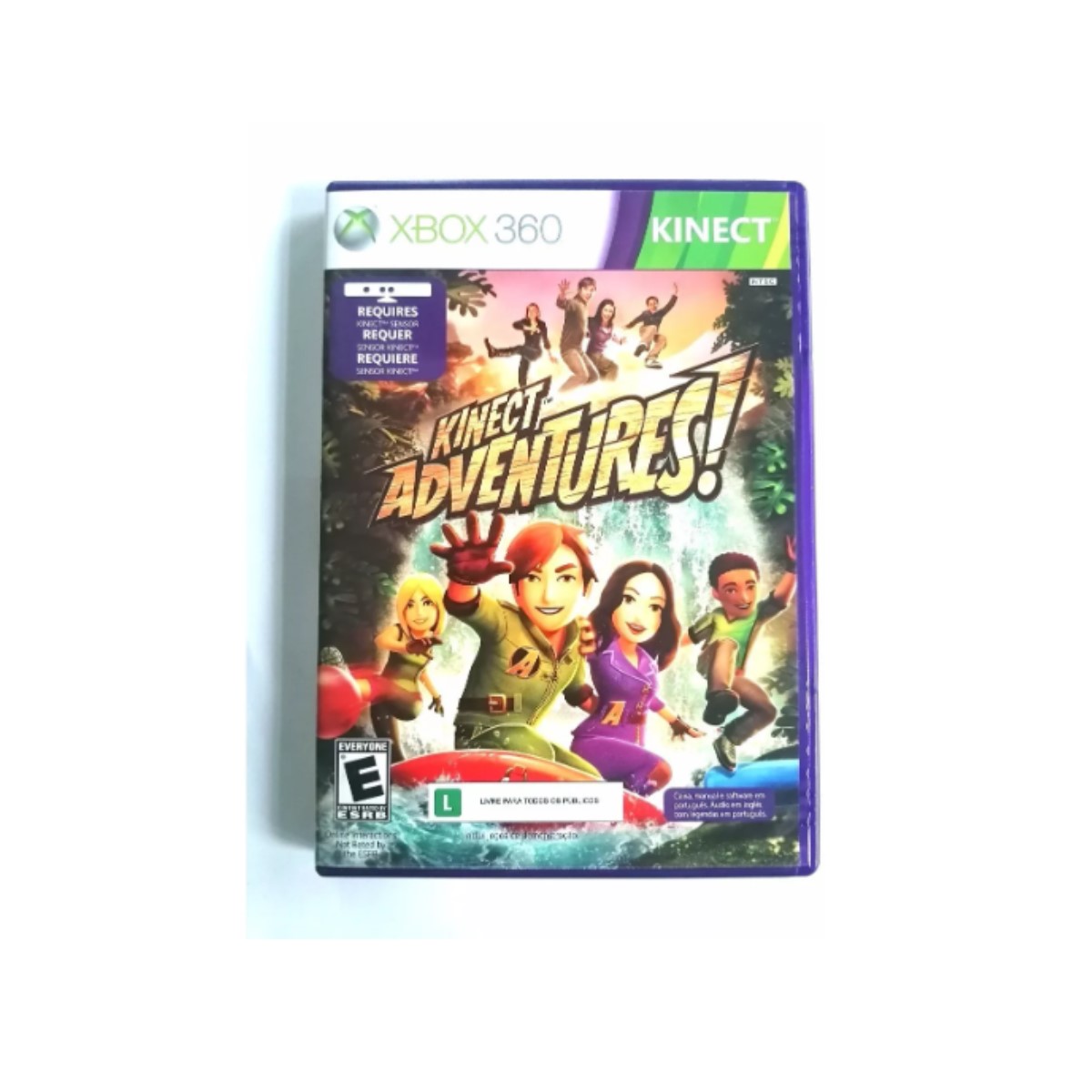 Xbox 360 Kinect con juego Adventures disco consola juego negro cable usb gamer Microsoft