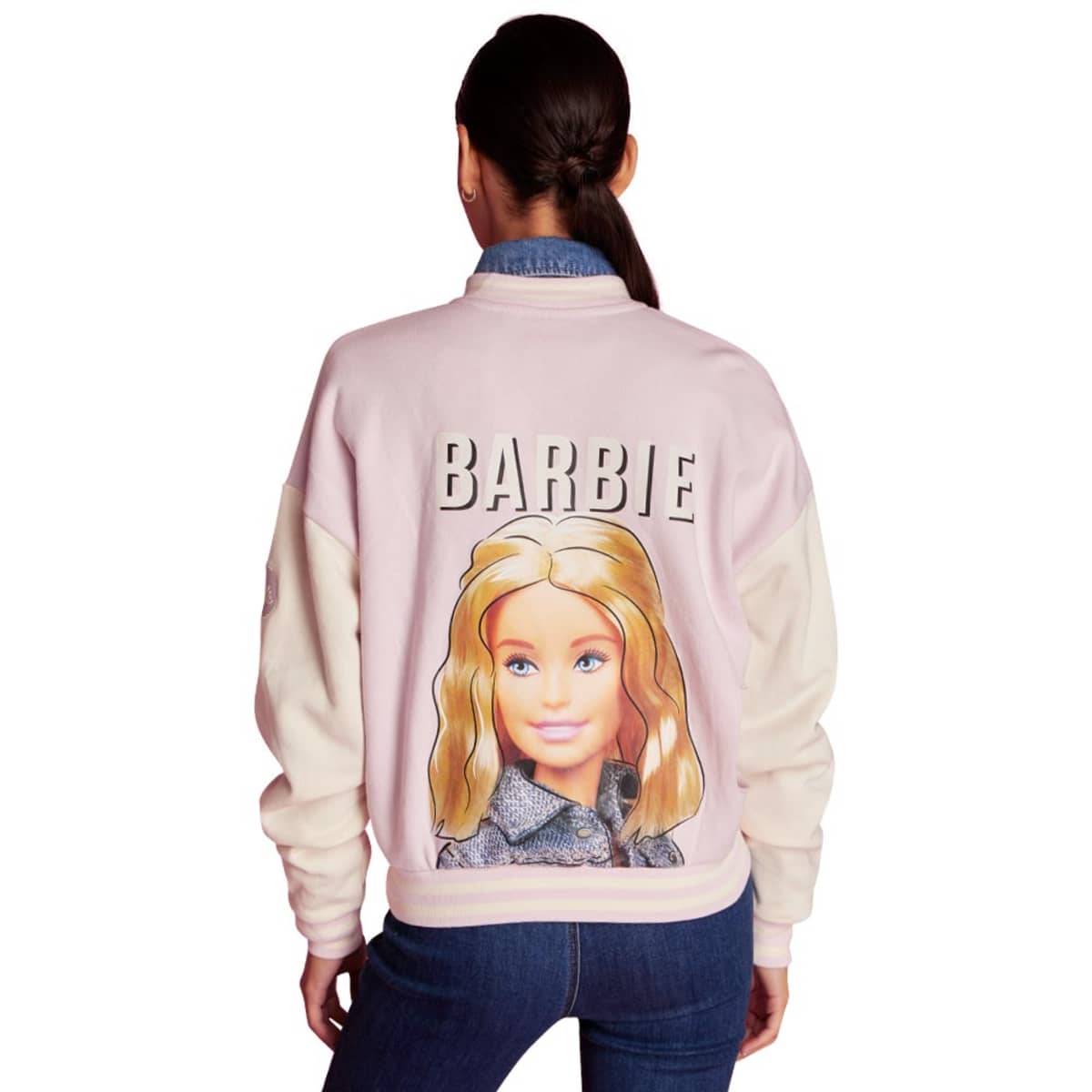 Chamarra estampada de Barbie, color rosa, para mujer, mod. 1092152