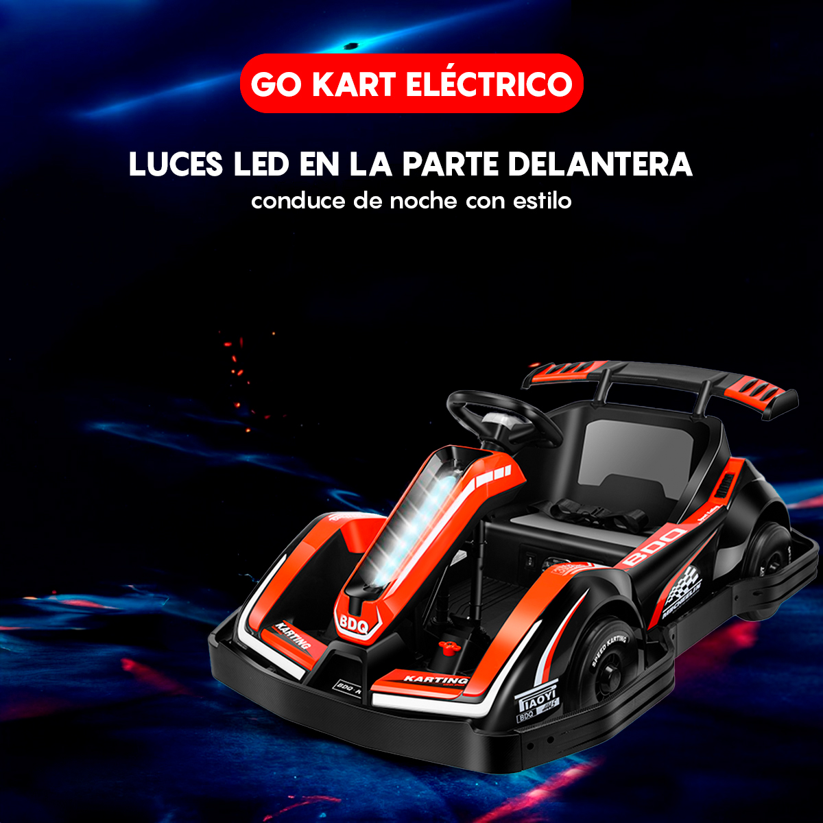 Go Kart Eléctrico Infantil Honey Whale K5 Rojo