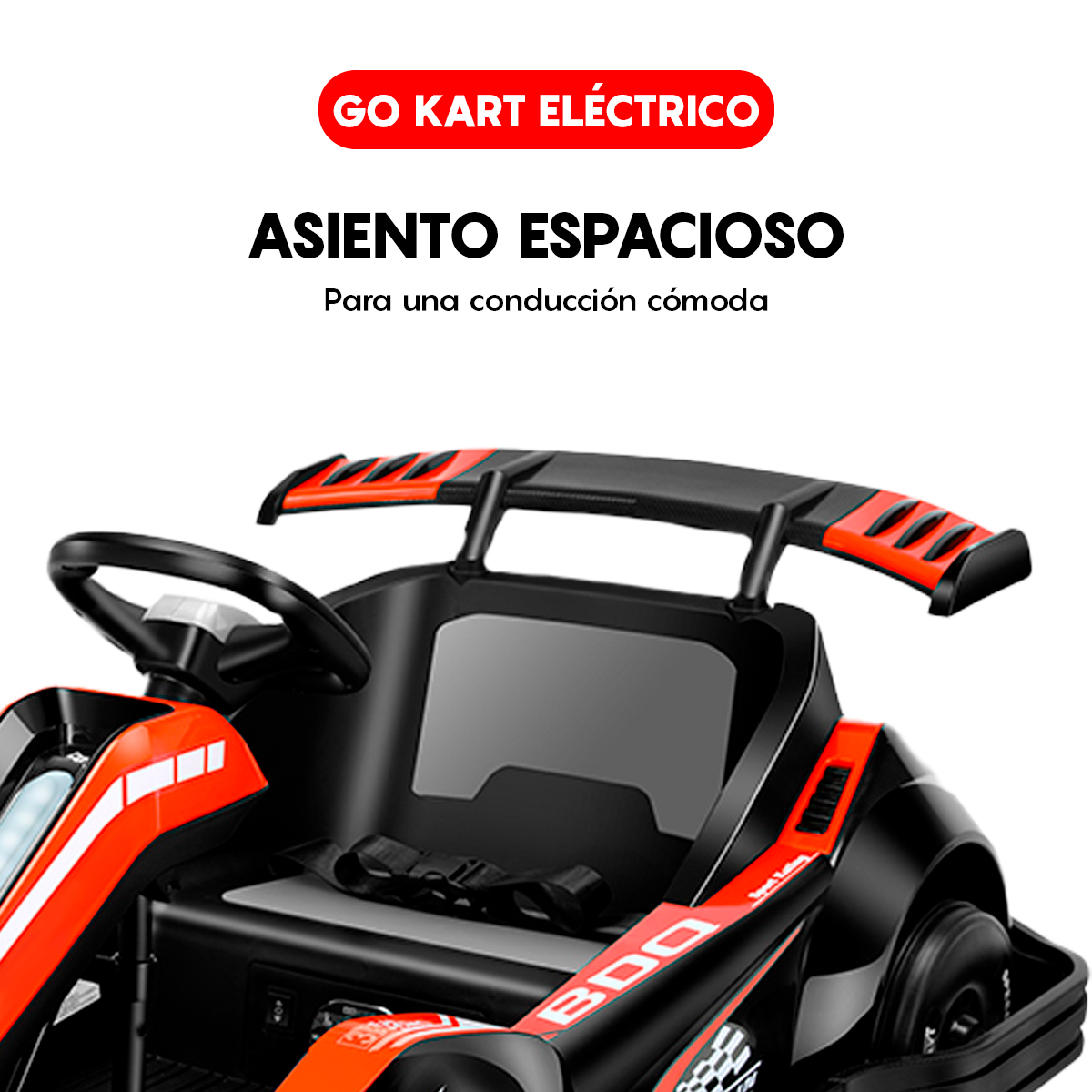Go Kart Eléctrico Infantil Honey Whale K5 Rojo