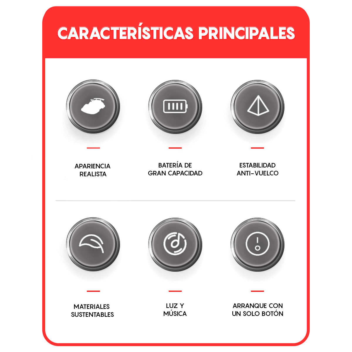 Go Kart Eléctrico Infantil Honey Whale K5 Rojo