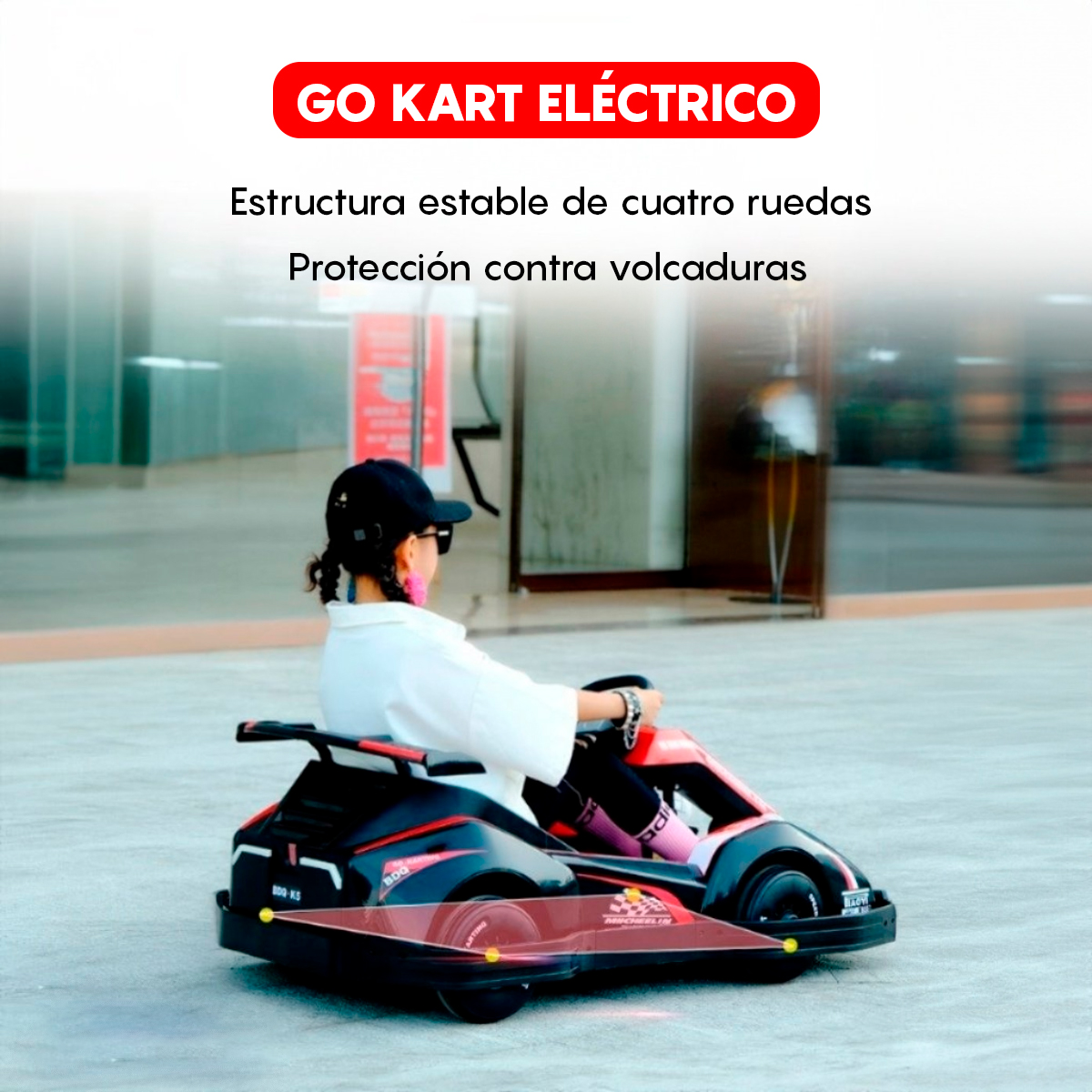 Go Kart Eléctrico Infantil Honey Whale K5 Rojo