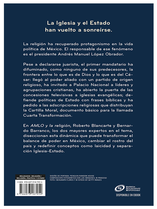 AMLO y la religión Autor Bernardo Barranco,Roberto Blancarte