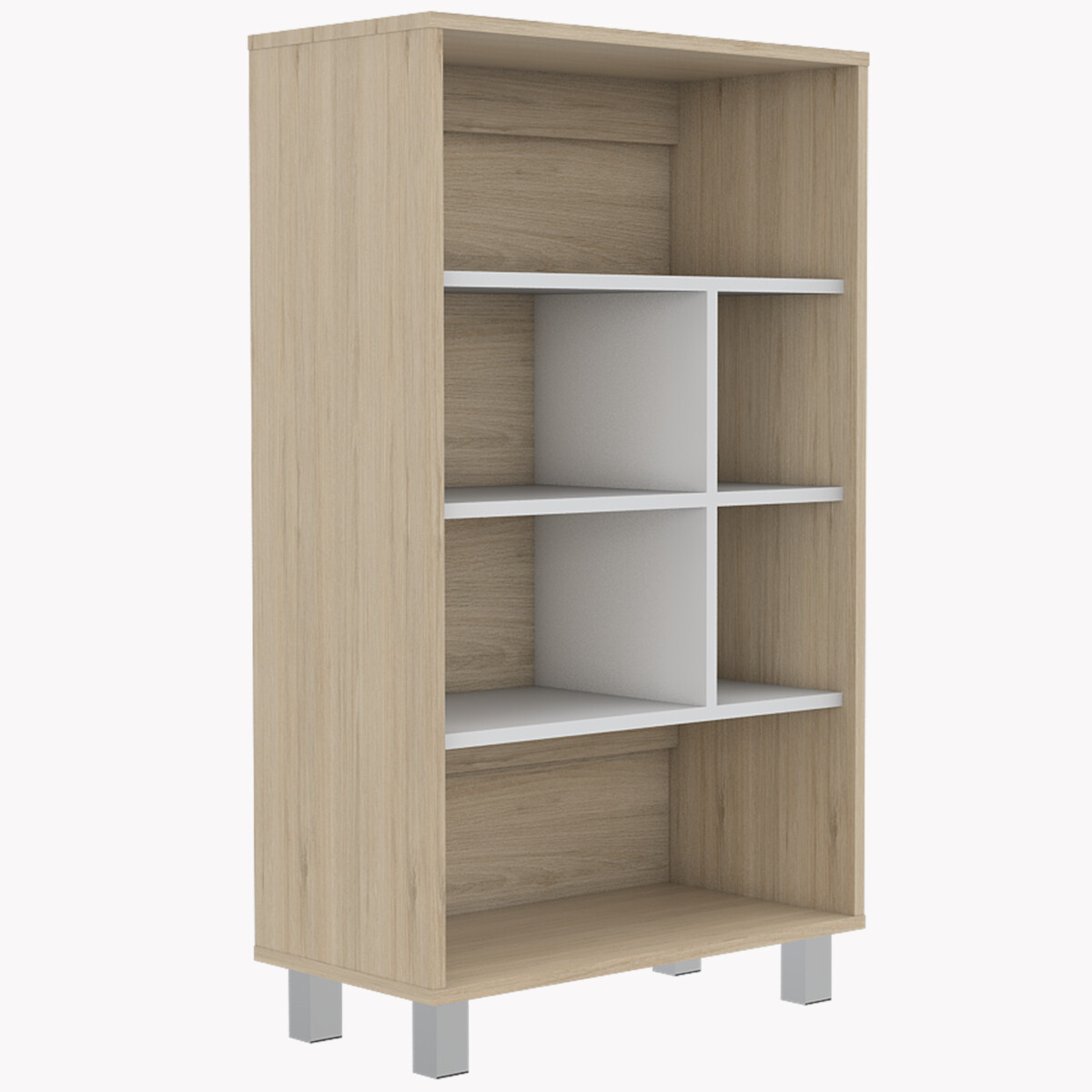 BIBLIOTECA ARMABLE BELLAGIO MARCA EXCELSIOR COLOR ROVERE CON BLANCO