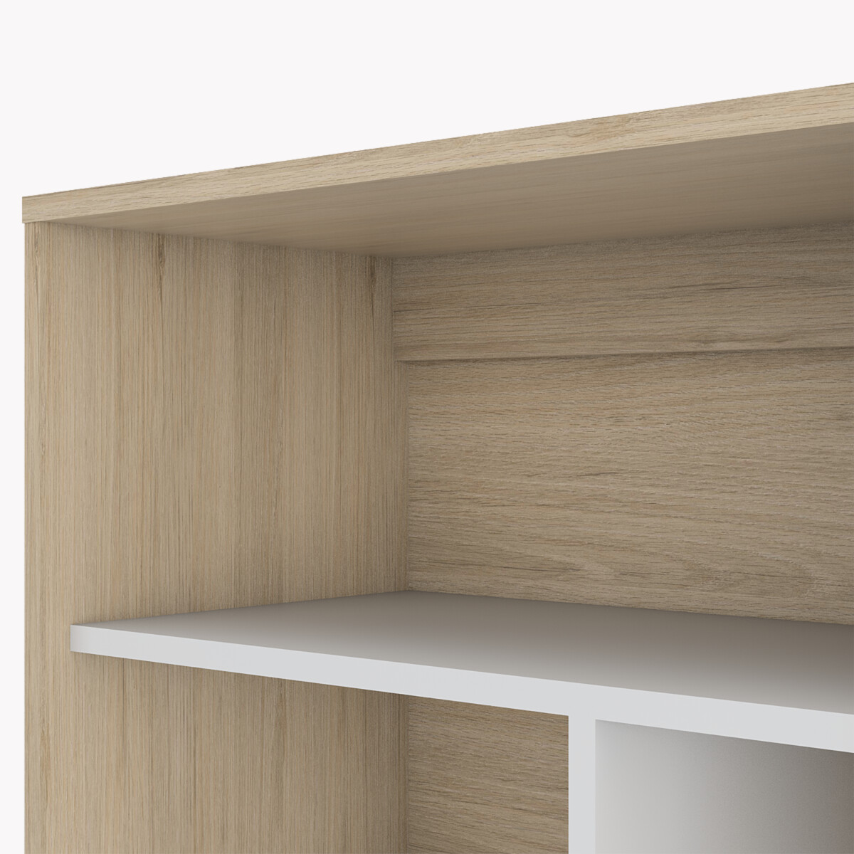 BIBLIOTECA ARMABLE BELLAGIO MARCA EXCELSIOR COLOR ROVERE CON BLANCO
