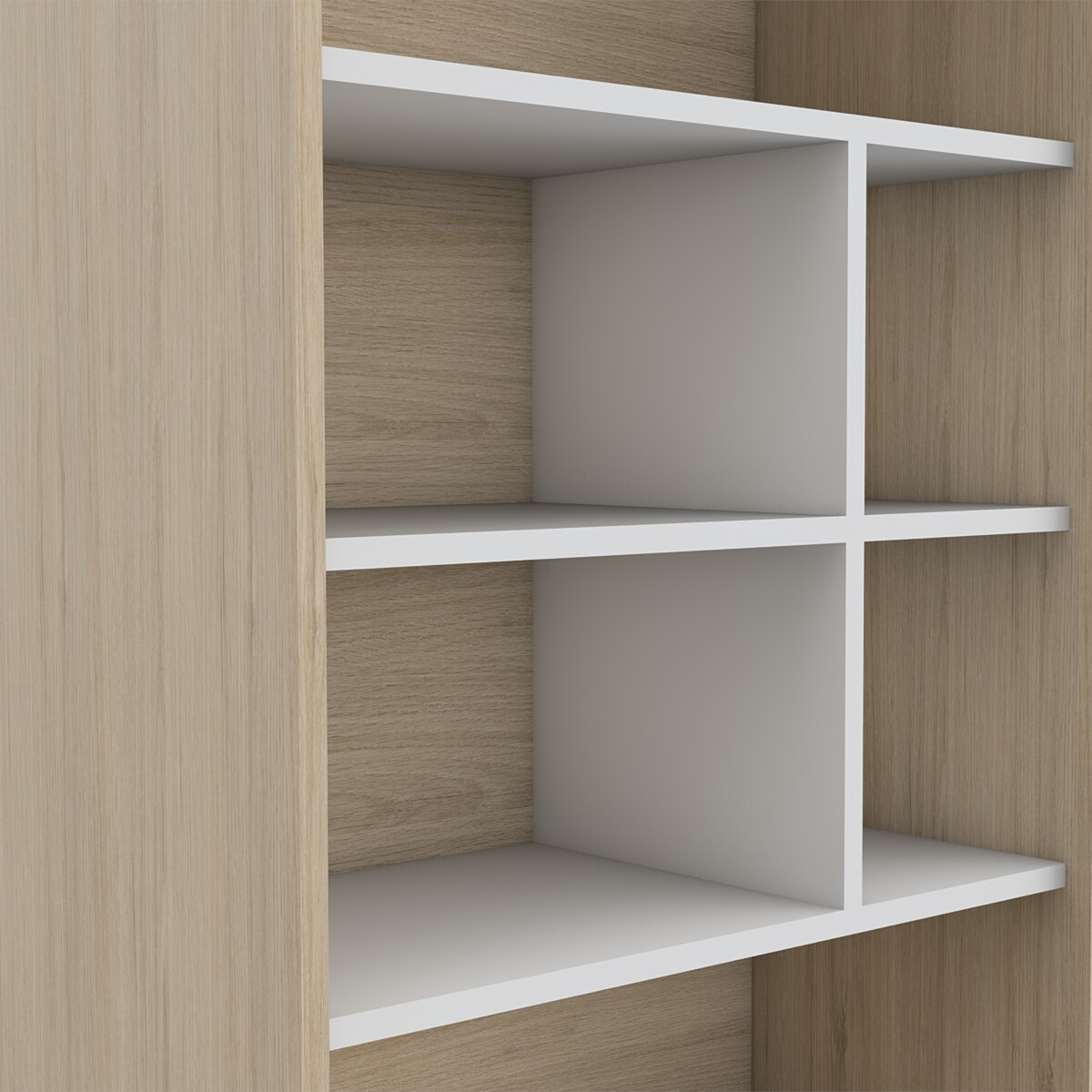 BIBLIOTECA ARMABLE BELLAGIO MARCA EXCELSIOR COLOR ROVERE CON BLANCO