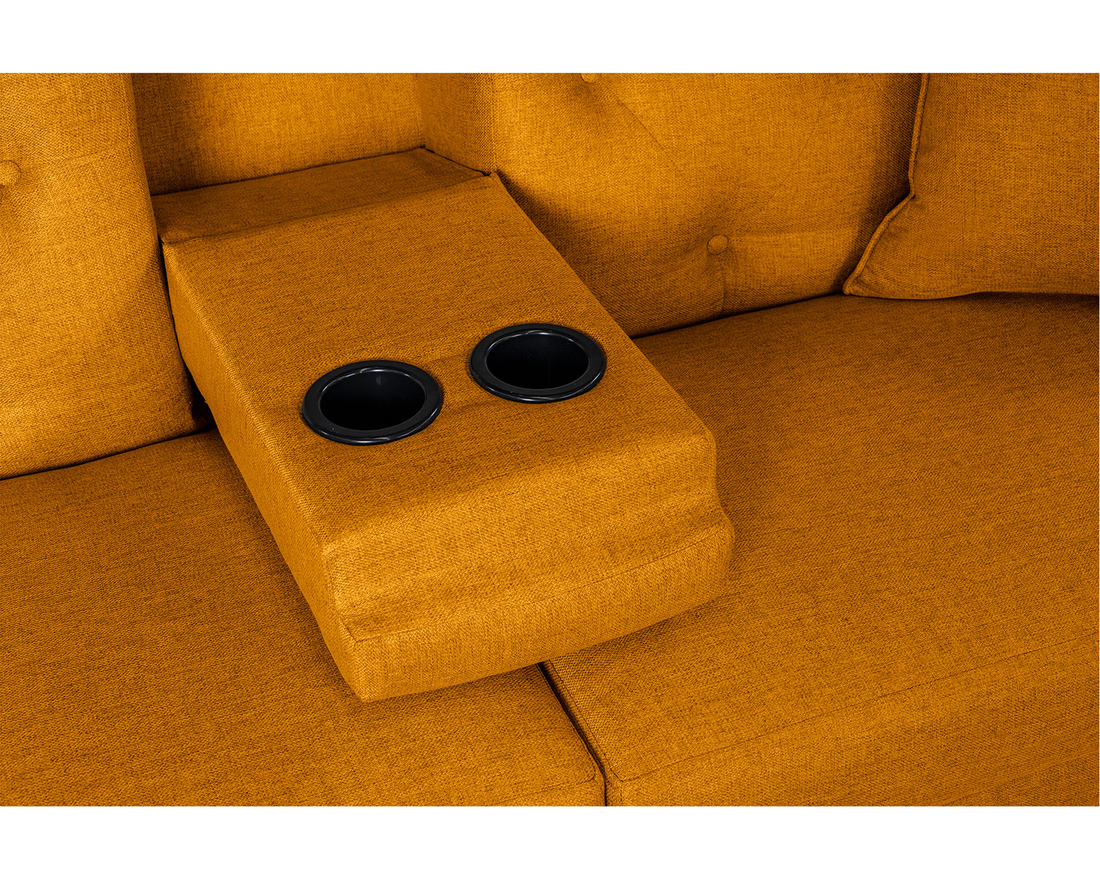 Sofá Cama Makora Silvestre color Mostaza