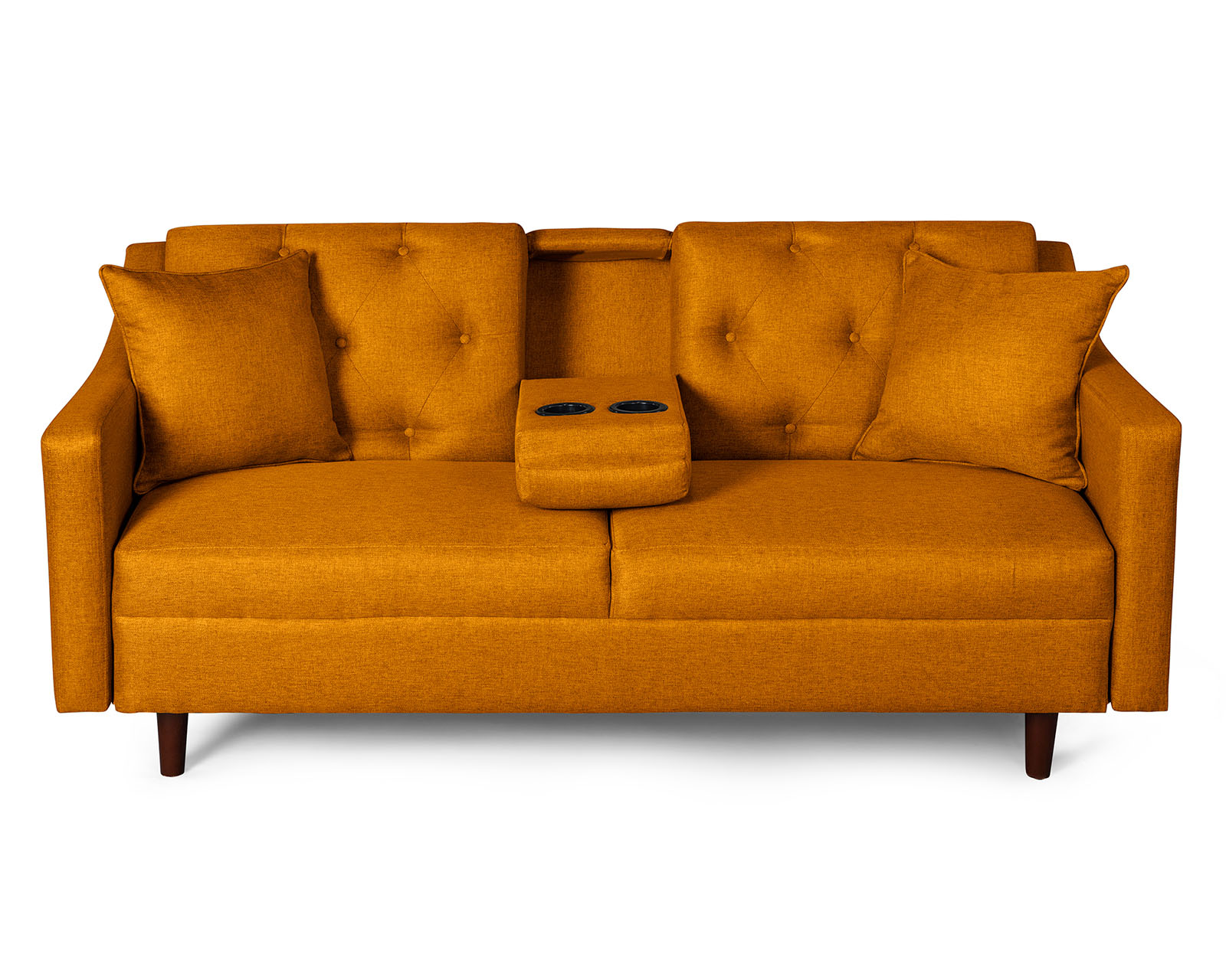 Sofá Cama Makora Silvestre color Mostaza