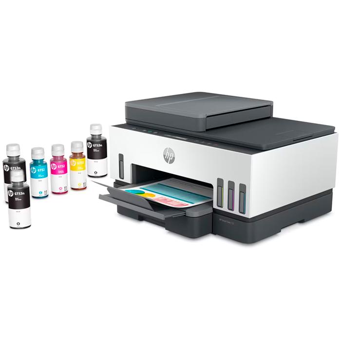 Multifuncional HP Smart Tank 750 Tinta Continua 6 Tintas Inalambrica RJ45 HP750GT53-V2 