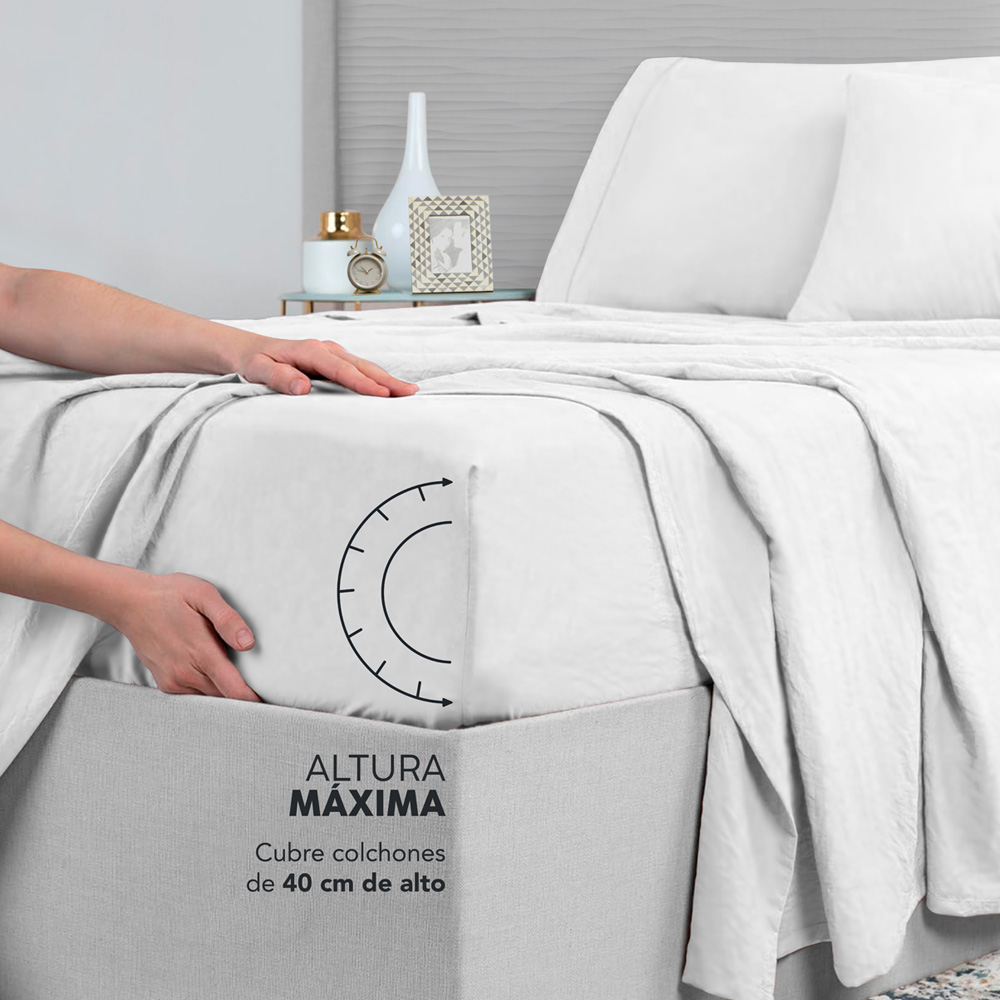 Juego De Sabanas  Individual  Marino Suave Al Talco Soul.