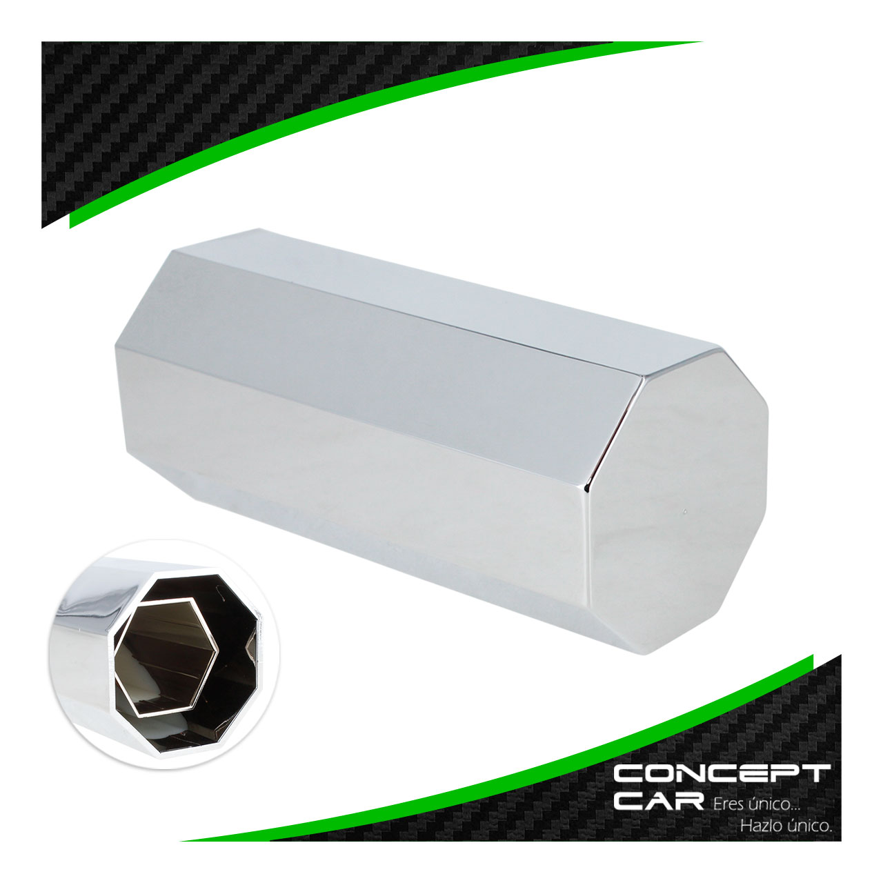 Capuchon Cubre Tuercas Cromado Presion Grande Extra Largo