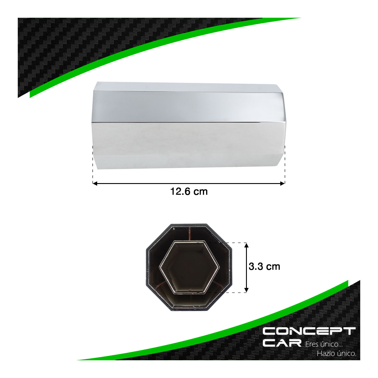 20 Capuchon Cubre Tuercas Cromado Presion Grande Extra Largo