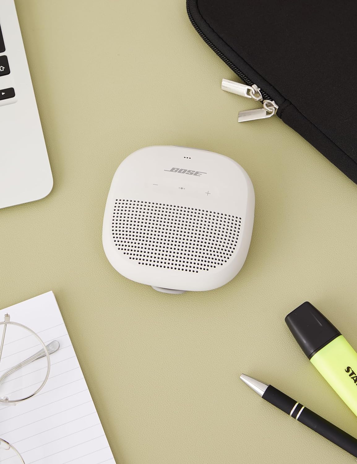 Bose Altavoz Bluetooth SoundLink Micro: Pequeño Altavoz portátil Resistente al Agua con micrófono, Blanco