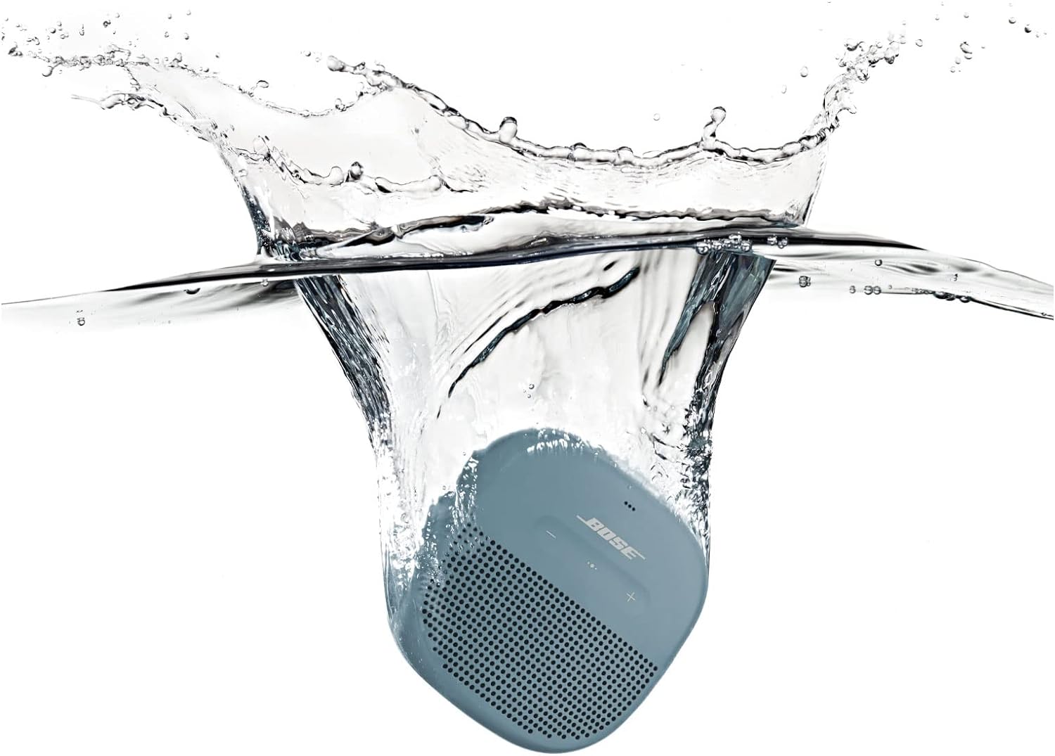 Bose Altavoz Bluetooth SoundLink Micro: Pequeño Altavoz portátil Resistente al Agua con micrófono, Stone Blue