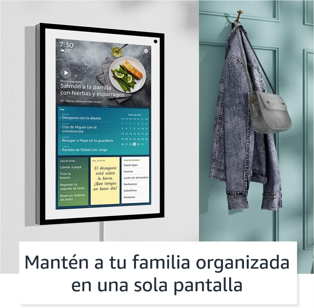 Amazon Echo Show 15 Con Asistente Virtual Alexa, Pantalla Integrada De 15.6 Black Y White 110v/240v 