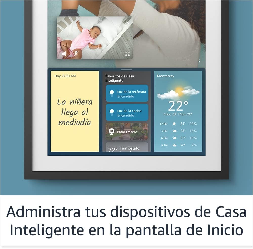 Amazon Echo Show 15 Con Asistente Virtual Alexa, Pantalla Integrada De 15.6 Black Y White 110v/240v 