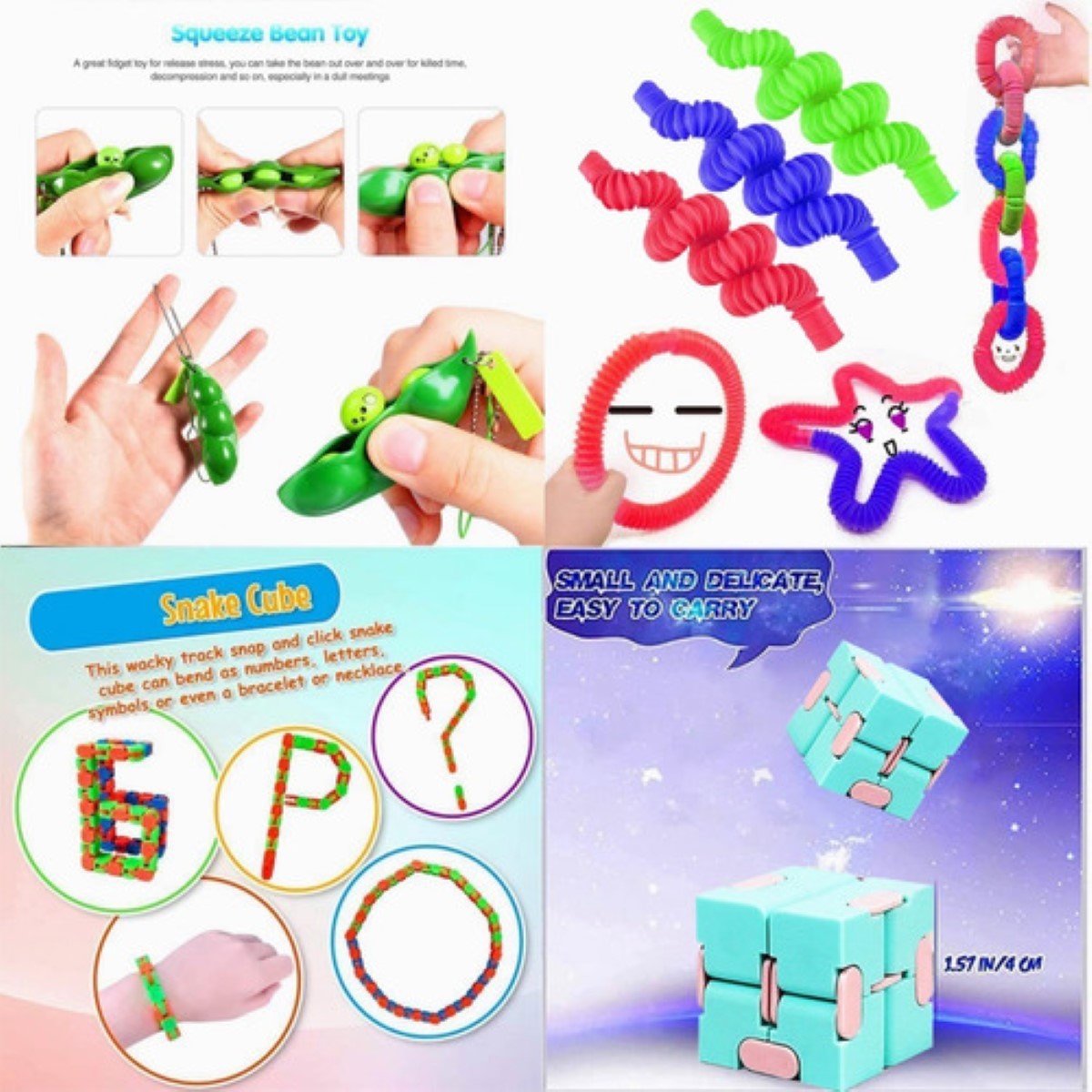 Juguete Antiestres Cube Alivio Juego 28 Piezas