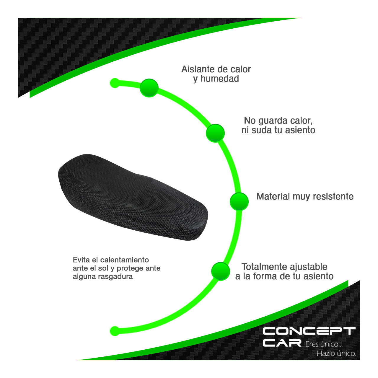 2 Funda Cubre Asiento Malla Para Moto Térmica Universal Xl