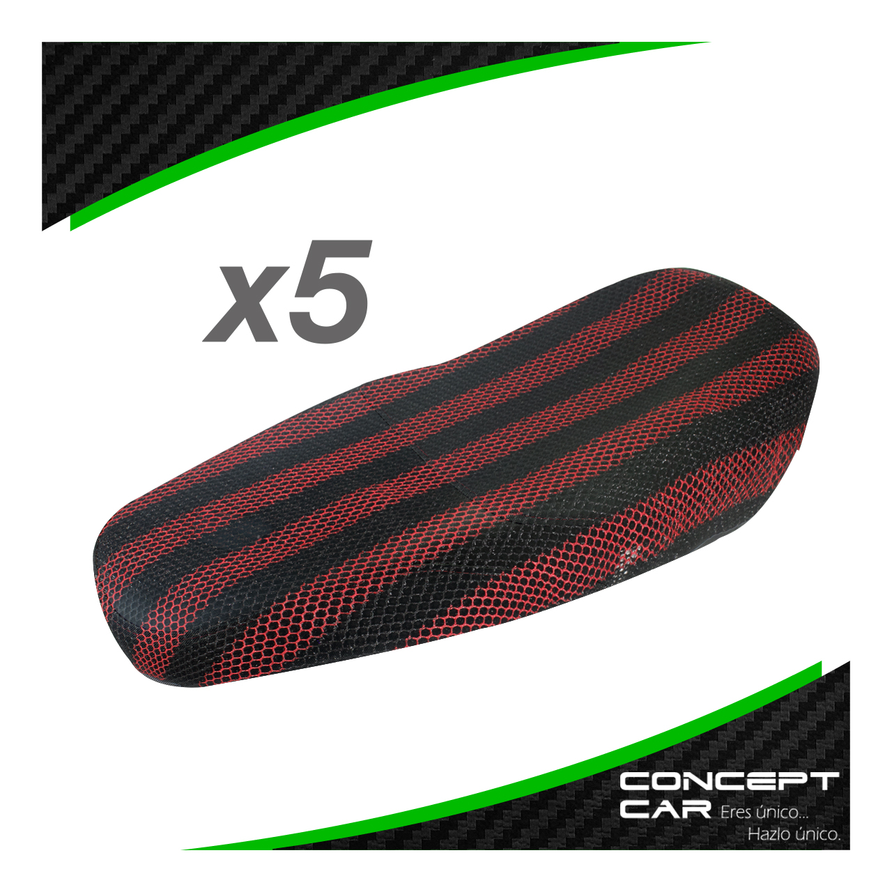 5 Funda Cubre Asiento Malla Para Moto Térmica Universal Xl