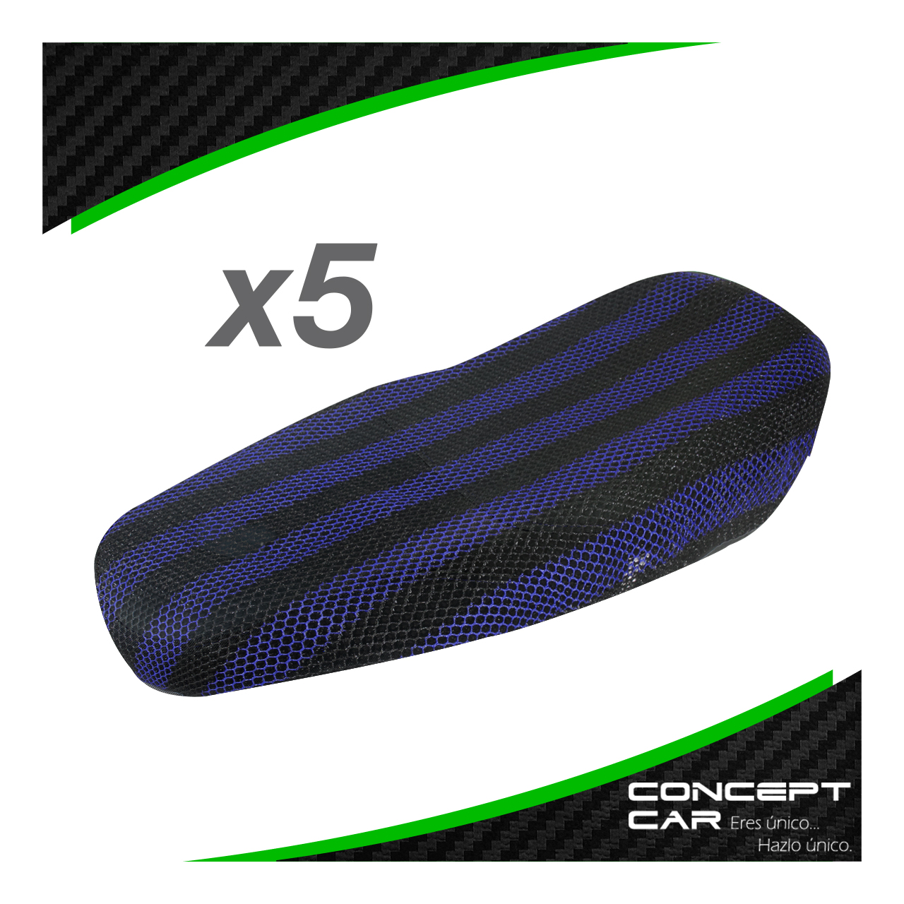 5 Funda Cubre Asiento Malla Para Moto Térmica Universal Xl