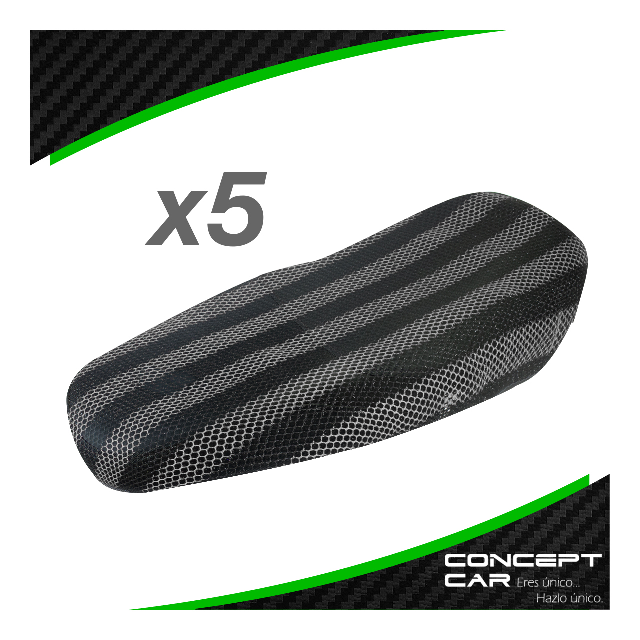 5 Funda Cubre Asiento Malla Para Moto Térmica Universal Xl