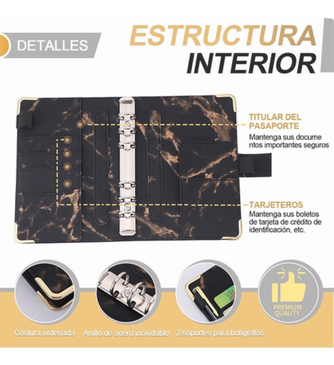 Bolsa De Carpeta Con Cremallera Carpeta Organigastos Negro