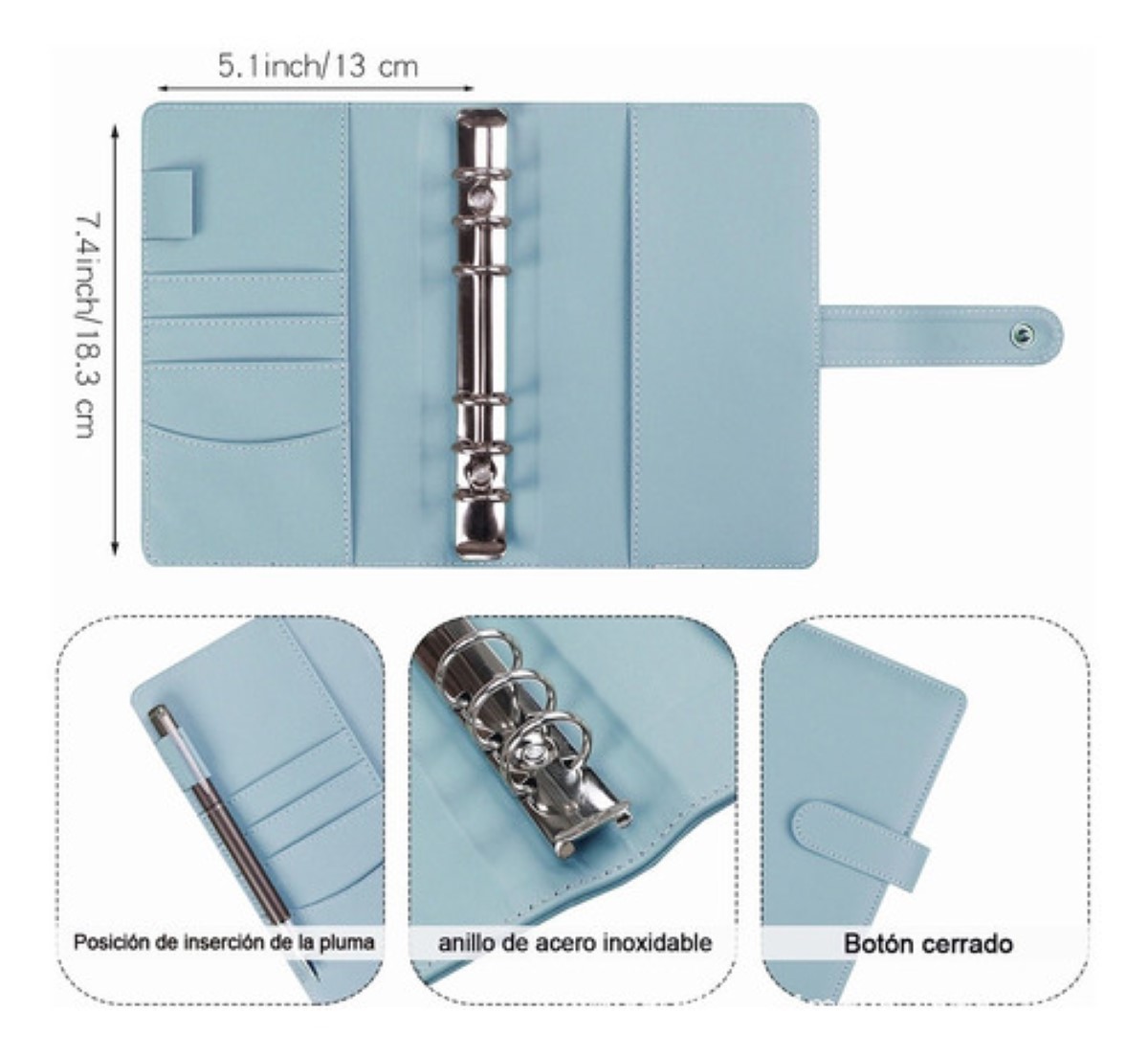 Bolsa De Carpeta Con Cremallera Carpeta Organigastos Azul