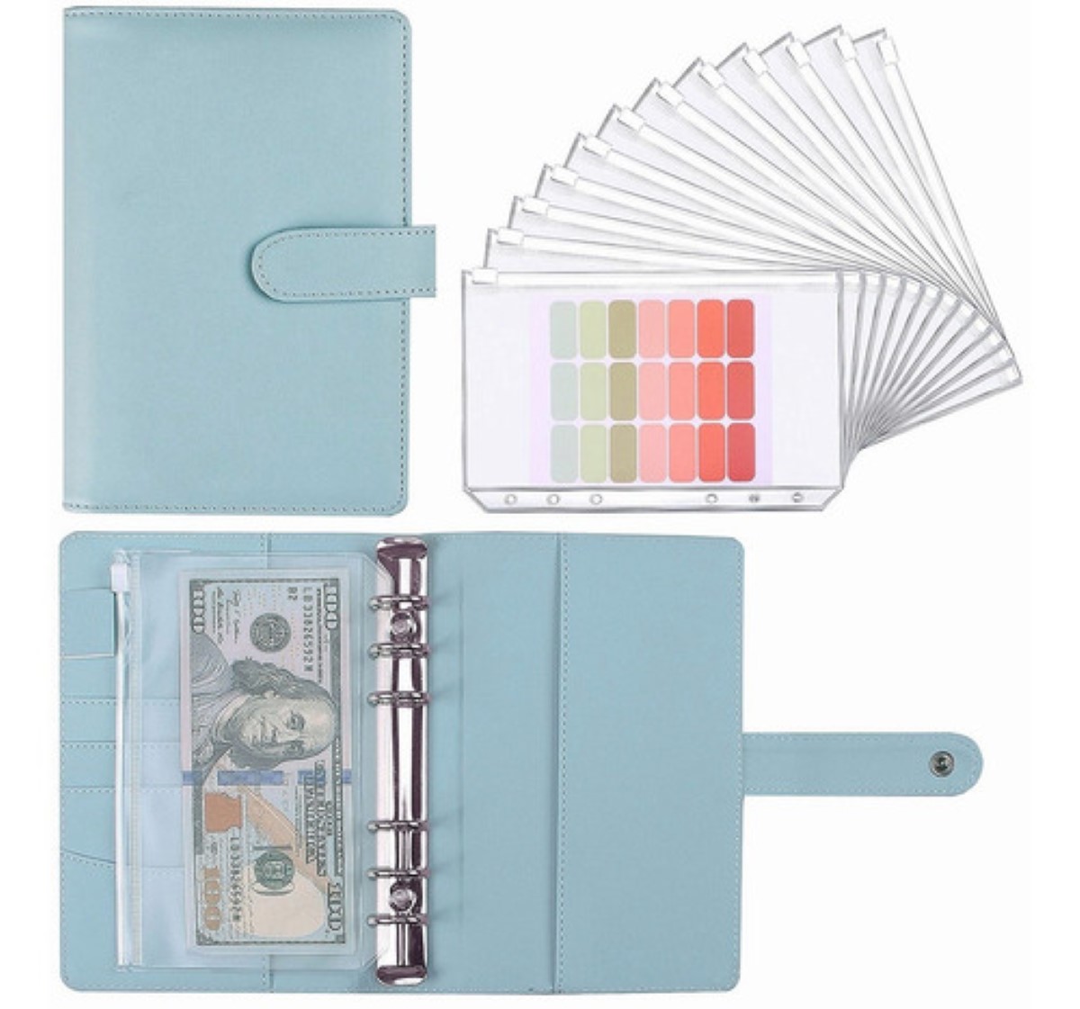 Bolsa De Carpeta Con Cremallera Carpeta Organigastos Azul