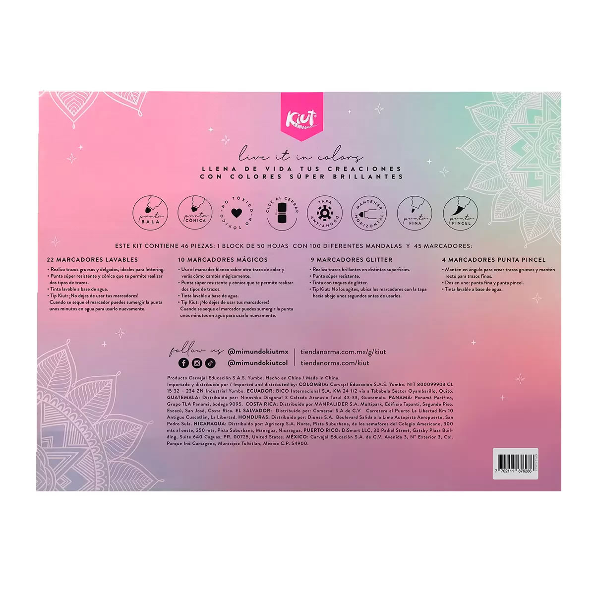 Set De Marcadores Y Mandalas Kiut KW-2133623 CST