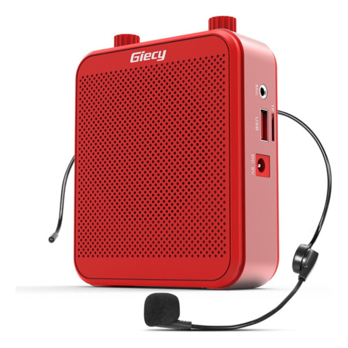 Amplificador De Voz Portátil Recargable Audio Bluetooth Rojo