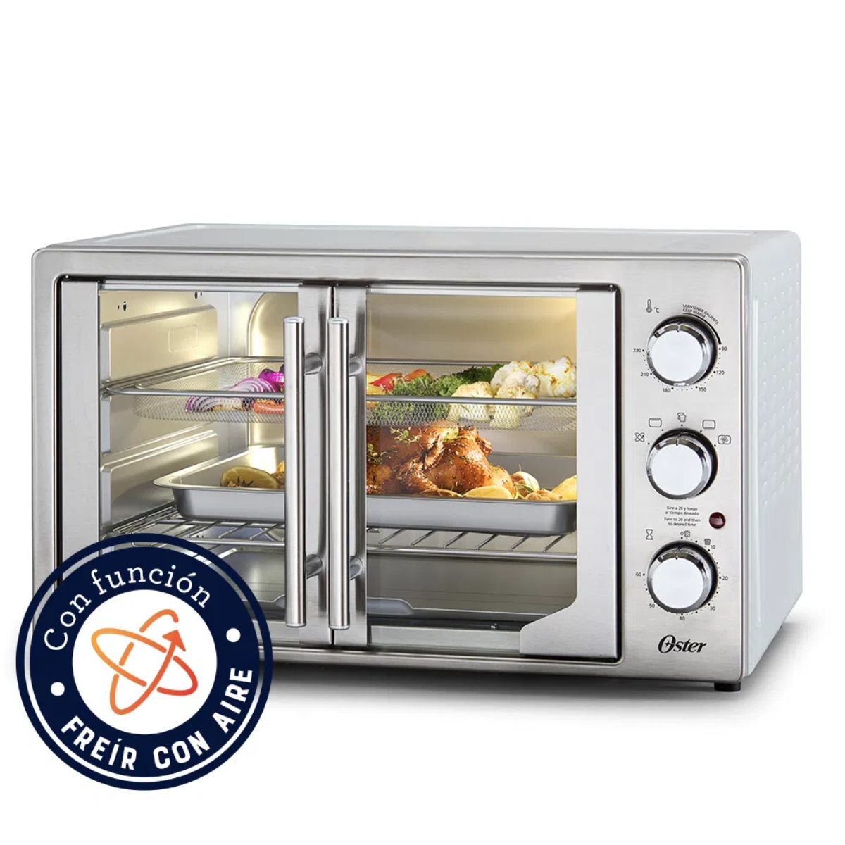 HORNO ELÉCTRICO C/ FREIDORA DE AIRE OSTER 2158495 / TSSTTVFDMAF 42L ACERO INOX ORTY10**