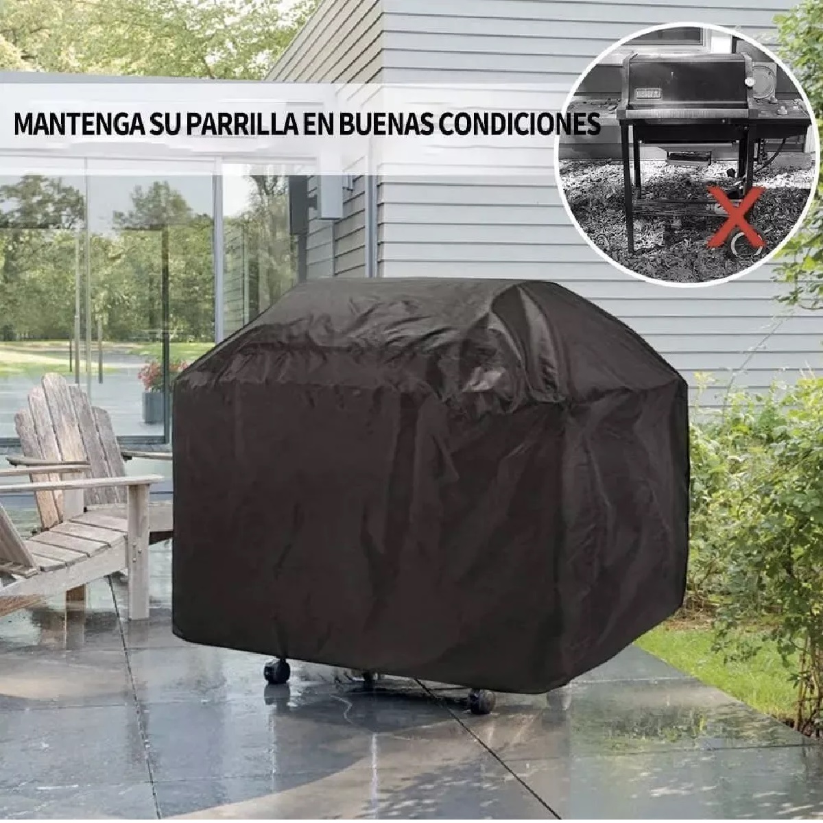 Cubierta Parrilla Asador Protector Exterior Funda Barbacoa