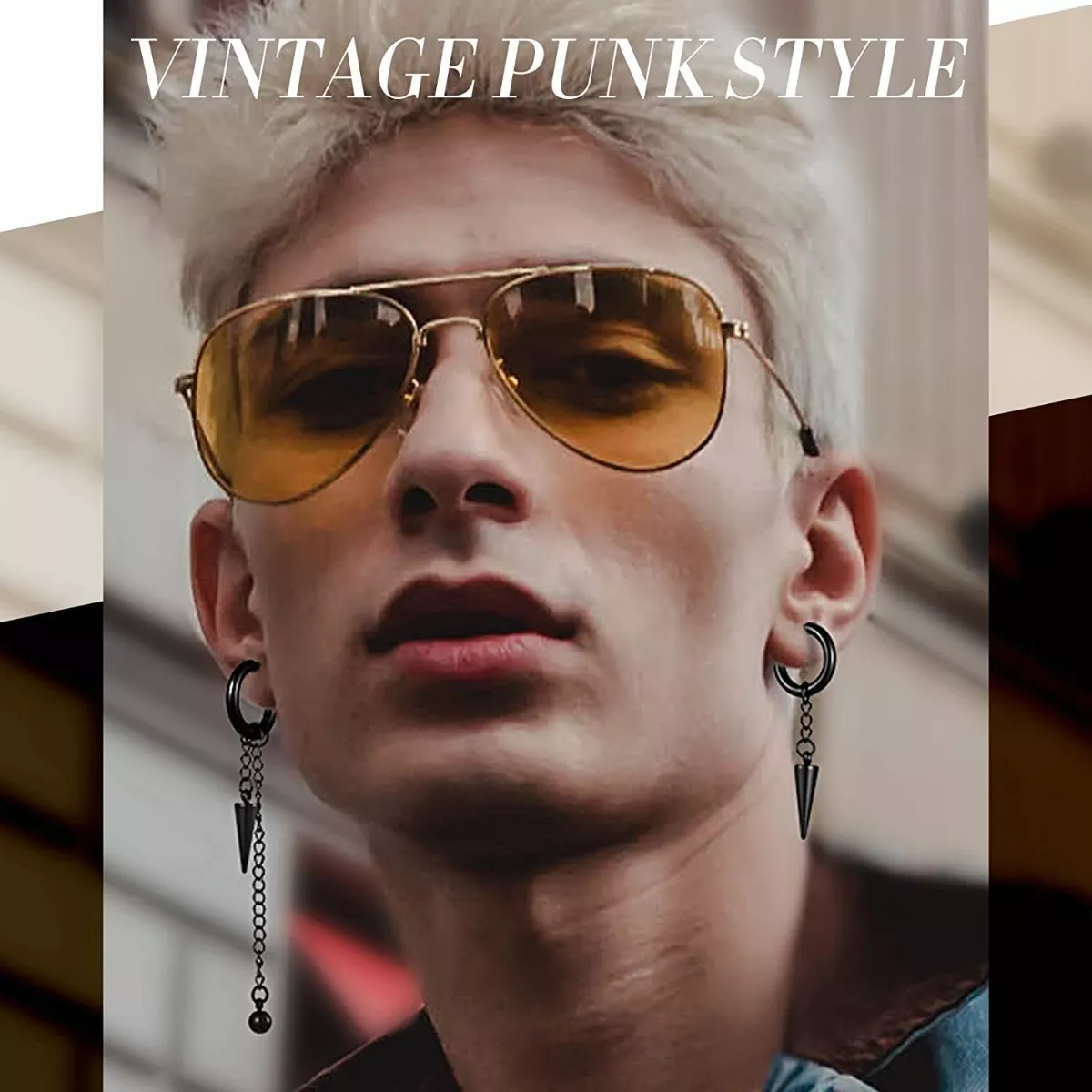 10 Pares Aretes Hombre Falsos Piercing Imán Arracadas Acero10 Pares Aretes Hombre Falsos Piercing Imán Arracadas Acero